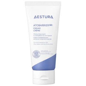 Aestura Atobarrier365 Lightweight Face Lotion in a sleek bottle, symbolizing gentle hydration and skin barrier support for sensitive skin.